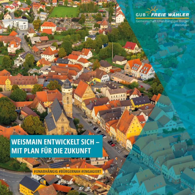 Luftbild der Innenstadt Weismain